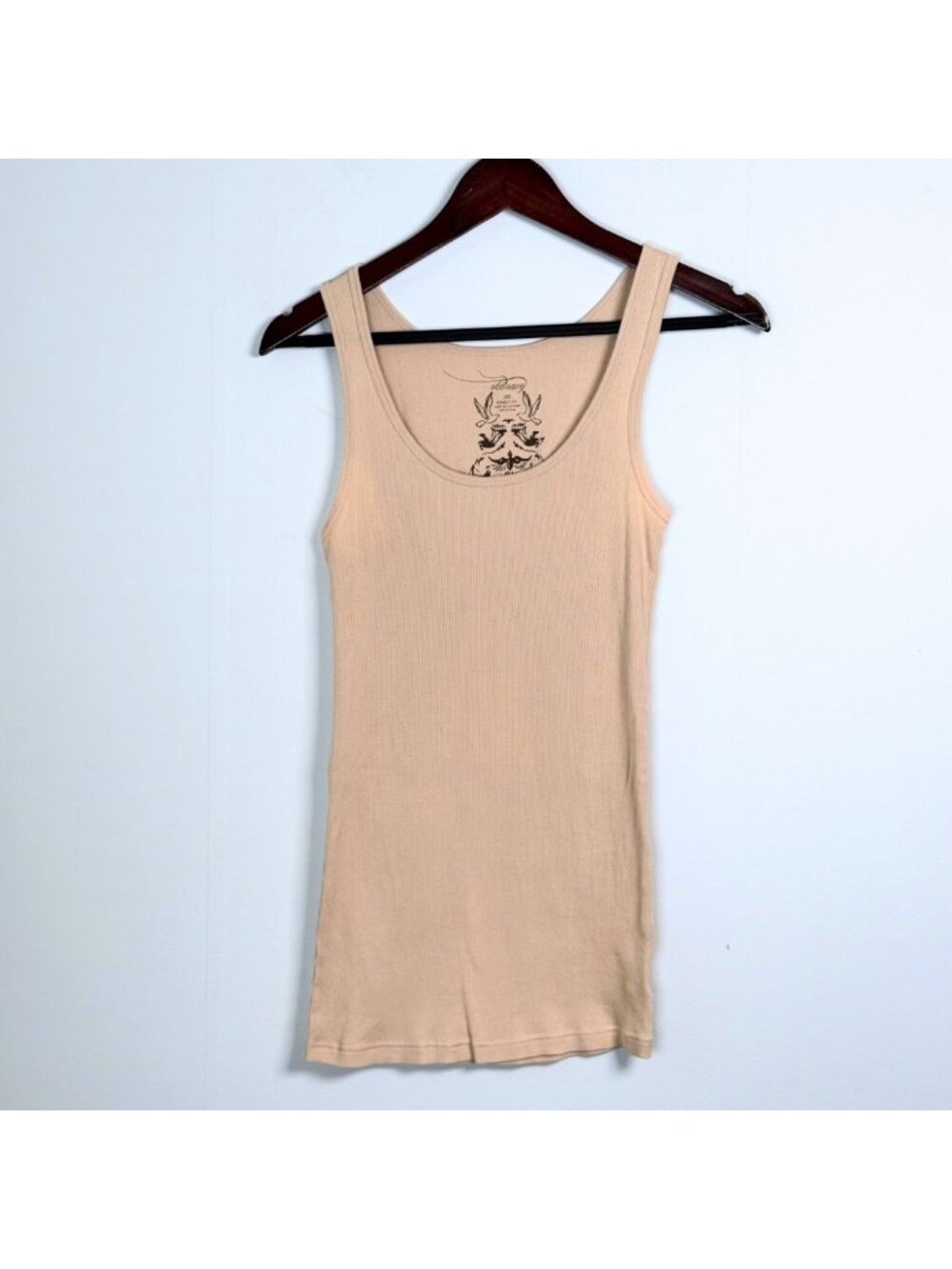 Old Navy Perfect Fit Ribbed Beige Tank Top Medium Minimalist Neutral Nude Tan - Picture 7 of 10